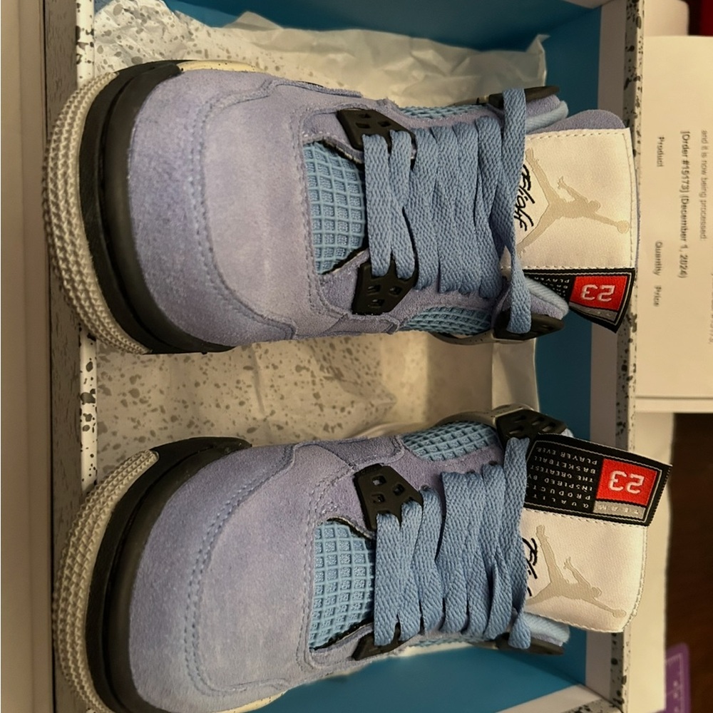 Air Jordan youth size 4  “University Blue”